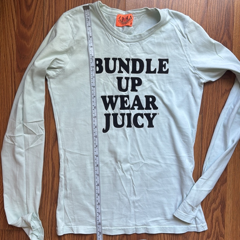 juicy couture long sleeve top tshirt tee size small S - Picture 4 of 10
